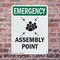 Signmission Assembly Point With Symbol, 7 in W x Rectangle, Plastic OS-2PACK-EM-P-710-V-10428 - alternate 3
